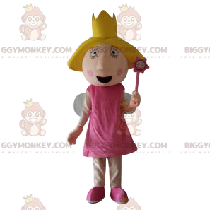Disfraz de hada BIGGYMONKEY™ para mascota con vestido rosa y