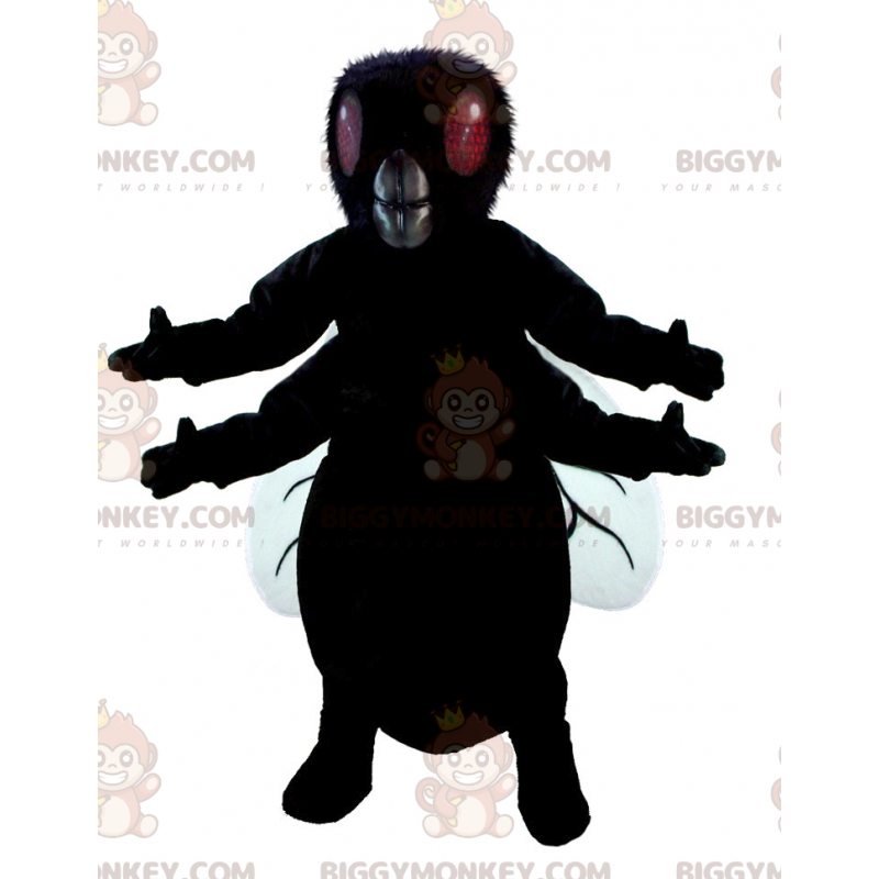 Costume de mascotte BIGGYMONKEY™ de mouche noire géante