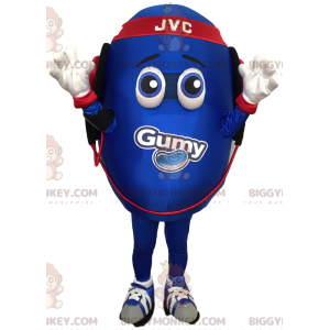 Costume da mascotte BIGGYMONKEY™ Uovo Blu. costume da uovo -