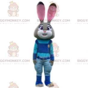 BIGGYMONKEY™ mascottekostuum van luitenant Hopps, het konijn in