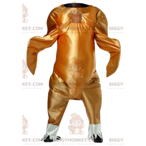 Golden Chicken BIGGYMONKEY™ Mascot Costume. chicken costume –