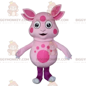 BIGGYMONKEY™ mascottekostuum roze alien met vier oren -