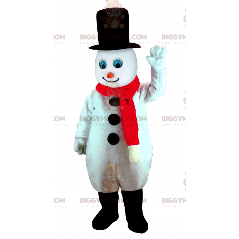 Kostým maskota sněhuláka BIGGYMONKEY™ v životní velikosti –