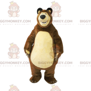 BIGGYMONKEY™ Potbellied Brown Bear Mascot Costume. brown bear