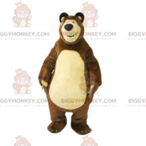 Traje de mascote de urso marrom barrigudo BIGGYMONKEY™.