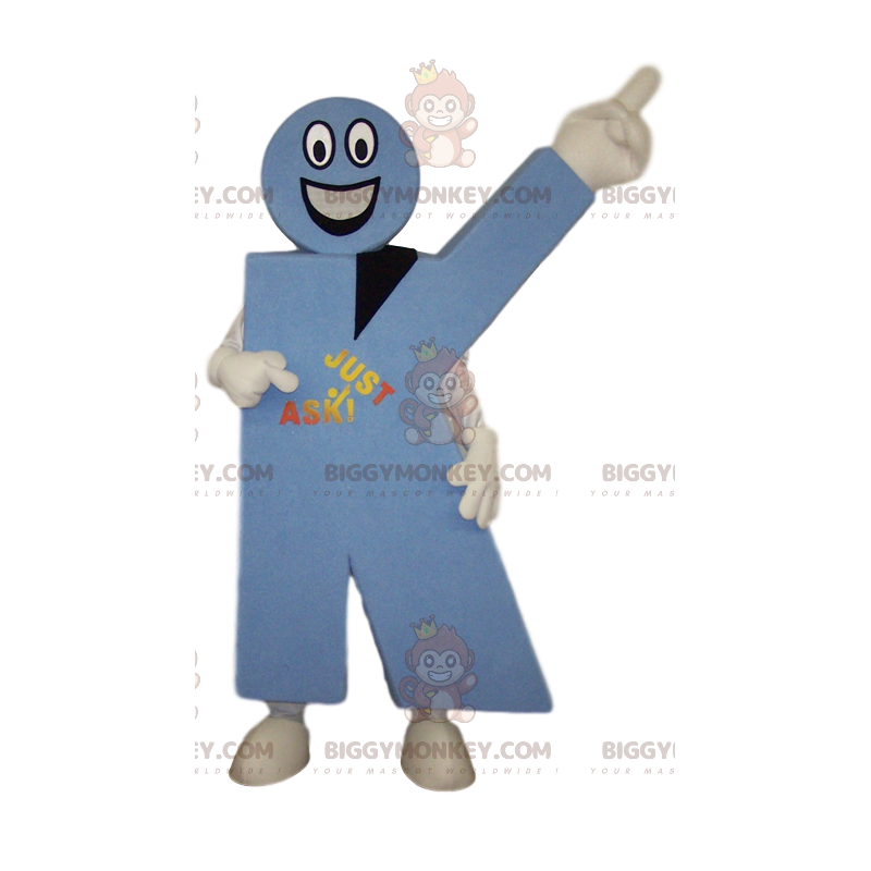 BIGGYMONKEY™ costume da mascotte della lettera K in blu.