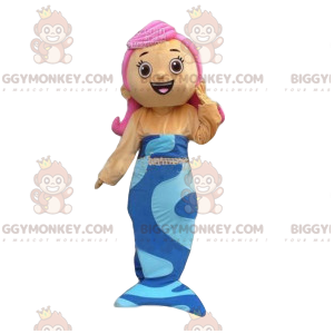 Costume da mascotte BIGGYMONKEY™ da sirena dai capelli rosa.