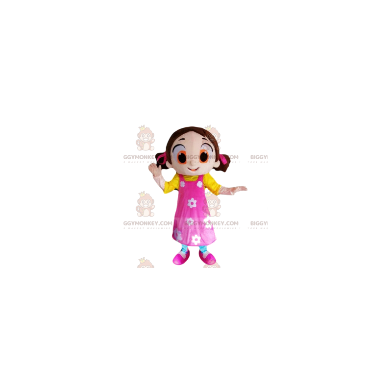 Kokettes kleines Mädchen BIGGYMONKEY™ Maskottchenkostüm mit