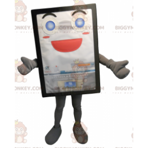 Costume da mascotte BIGGYMONKEY™ con cartellone grigio