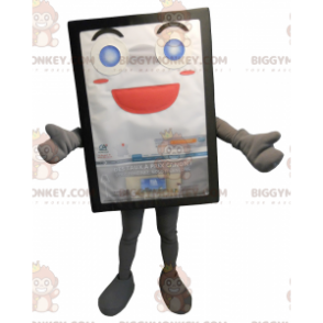Leende grå skylt BIGGYMONKEY™ maskotdräkt - BiggyMonkey maskot