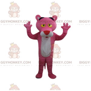 BIGGYMONKEY™ Pink Panther Maskottchenkostüm. Rosa