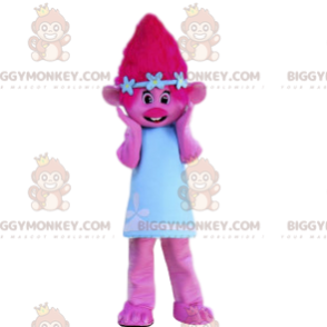 Pink Leprechaun BIGGYMONKEY™ Mascot Costume With Cute Blue