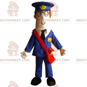 BIGGYMONKEY™-mascottekostuum voor heren met blauw pak en rode