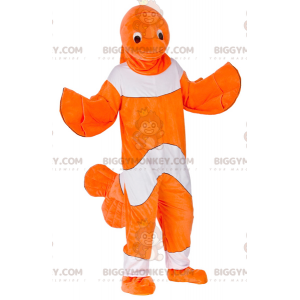 Orange-weißer Clownfisch BIGGYMONKEY™ Maskottchen-Kostüm -