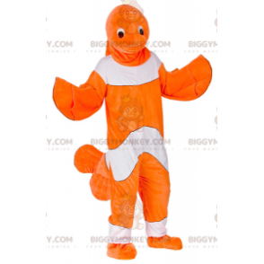 Disfraz de mascota de pez payaso naranja y blanco BIGGYMONKEY™