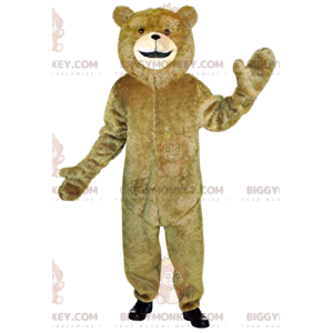 Traje da mascote do urso pardo BIGGYMONKEY™. fantasia de urso