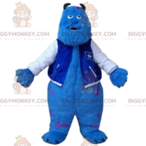 BIGGYMONKEY™ mascot costume of Sulli, the turquoise monster