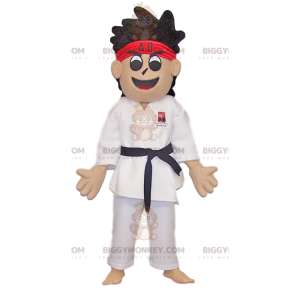 Costume de mascotte BIGGYMONKEY™ de karatéka niveau ceinture