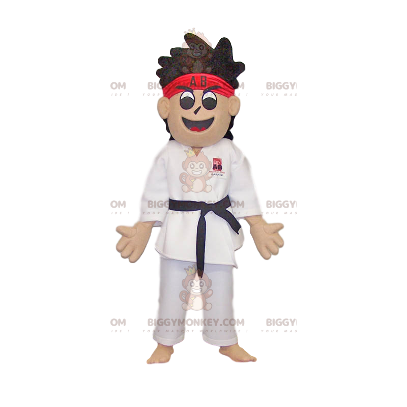 Costume de mascotte BIGGYMONKEY™ de karatéka niveau ceinture