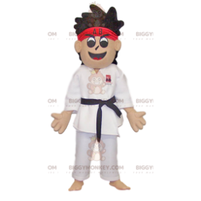 Costume de mascotte BIGGYMONKEY™ de karatéka niveau ceinture