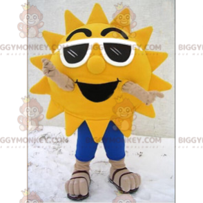 Sun BIGGYMONKEY™ maskottiasu valkoisilla aurinkolaseilla -