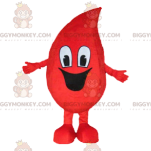 Kostým maskota BIGGYMONKEY™ s usměvavou kapkou krve. kostým