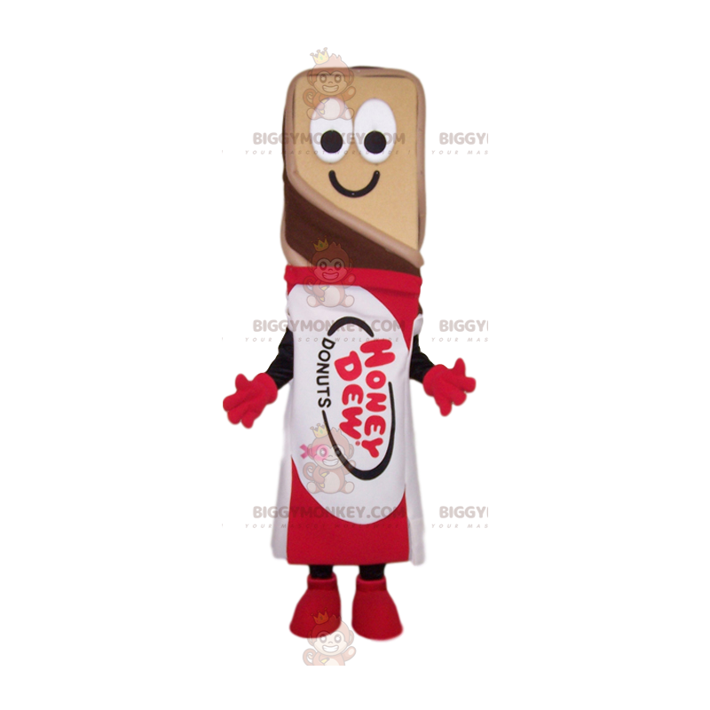 Costume da mascotte della tavoletta di cioccolato BIGGYMONKEY™.