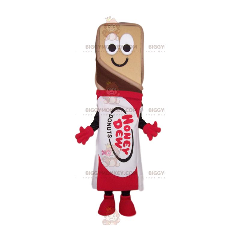 Disfraz de mascota BIGGYMONKEY™ de barra de chocolate. disfraz