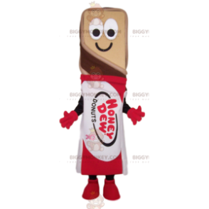 Costume de mascotte BIGGYMONKEY™ de barre de chocolat. Costume