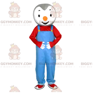 Στολή μασκότ Little Penguin BIGGYMONKEY™ με μπλε φόρμες -