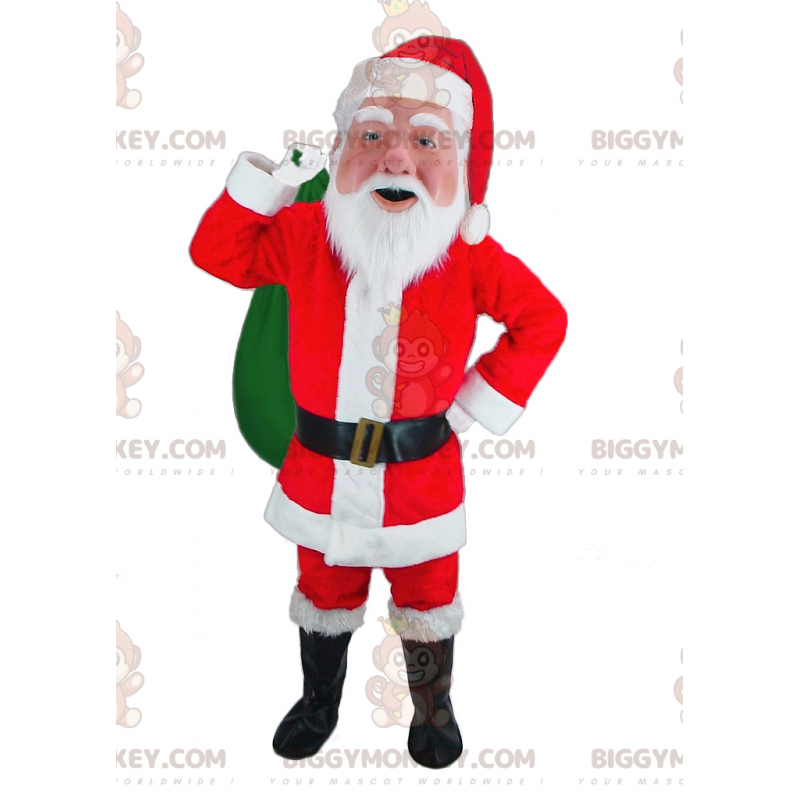 Costume de mascotte BIGGYMONKEY™ de père Noël habillé en rouge