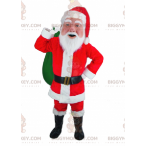 Costume da mascotte BIGGYMONKEY™ di Babbo Natale vestito di