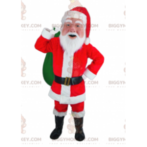 Kerstman BIGGYMONKEY™ mascottekostuum gekleed in rood en wit -