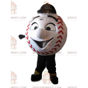 Rood en wit honkbal BIGGYMONKEY™ mascottekostuum. -