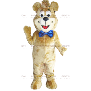 BIGGYMONKEY™ costume da mascotte di orso beige con un grande