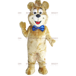 BIGGYMONKEY™ mascottekostuum van een beige beer met een grote