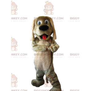 Traje de mascote Super Happy Tan Dachshund BIGGYMONKEY™.