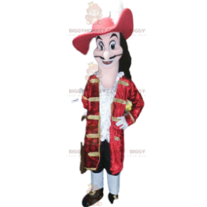 Captain Hook BIGGYMONKEY™ Mascot Costume with Beautiful Red Jacket
