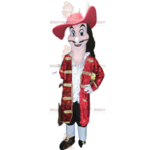 Captain Hook BIGGYMONKEY™ maskotkostume med smuk rød jakke -