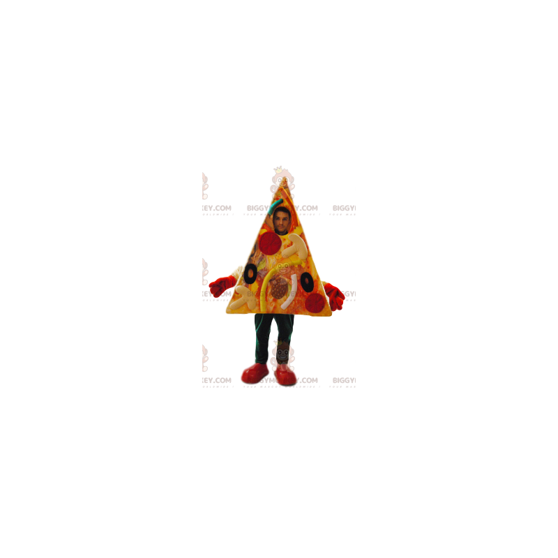 Costume de mascotte BIGGYMONKEY™ de pizza gourmande pepperoni