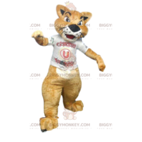 Costume de mascotte BIGGYMONKEY™ de cougar avec son maillot de