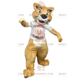 Cougar BIGGYMONKEY™ mascottekostuum met fanjersey. -