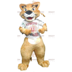 Cougar BIGGYMONKEY™ mascot costume with fan jersey. –