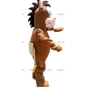 BIGGYMONKEY™ Disfraz de mascota de burro marrón con linda