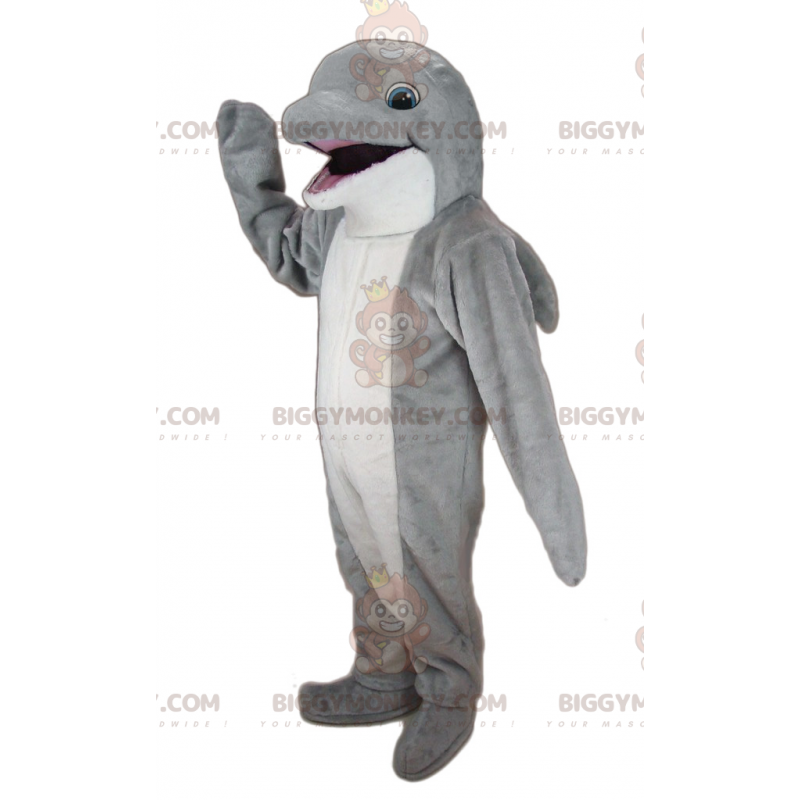 Στολή μασκότ Giant Grey and White Dolphin BIGGYMONKEY™ -