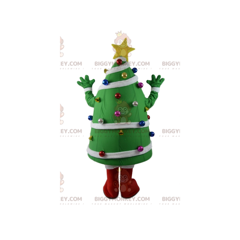 Costume da mascotte albero BIGGYMONKEY™ con decorazione.