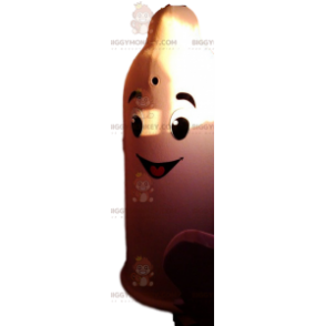 Costume de mascotte BIGGYMONKEY™ de préservatif très souriant.