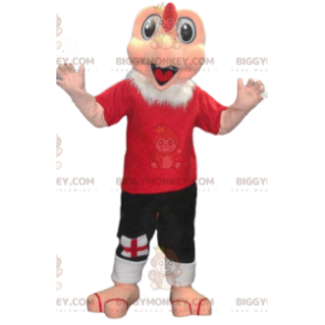 Kostým tureckého maskota BIGGYMONKEY™ v červeném sportovním