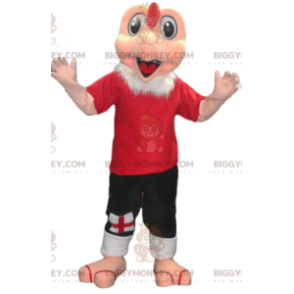 Turkey BIGGYMONKEY™ Mascot Costume in Red Sportswear. Turkey