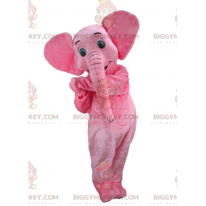 Costume de mascotte BIGGYMONKEY™ d'éléphant rose mignon et